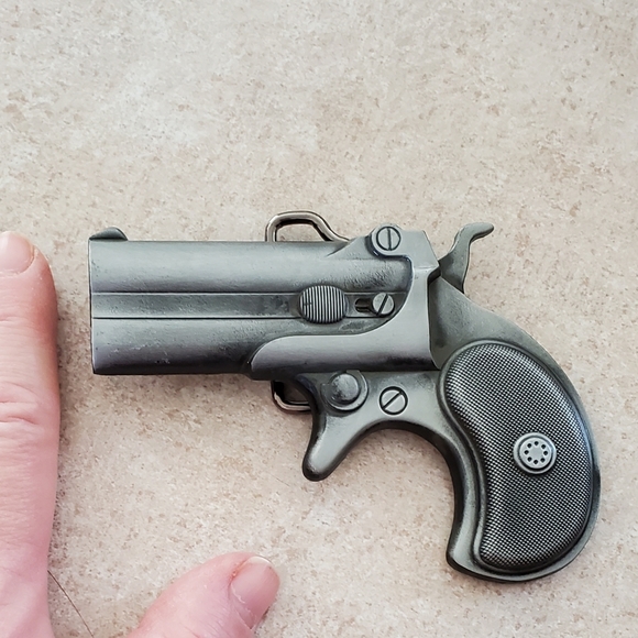 NOT REAL Decorative New belt buckle approximately 3.75". - Picture 2 of 4